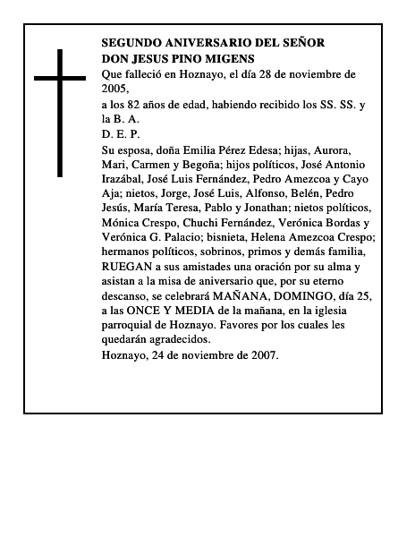 DON JESUS PINO MIGENS