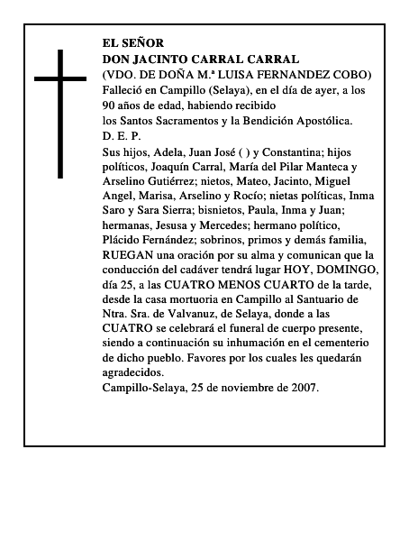 DON JACINTO CARRAL CARRAL