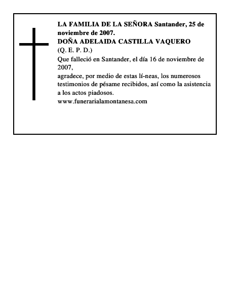 DOÑA ADELAIDA CASTILLA VAQUERO