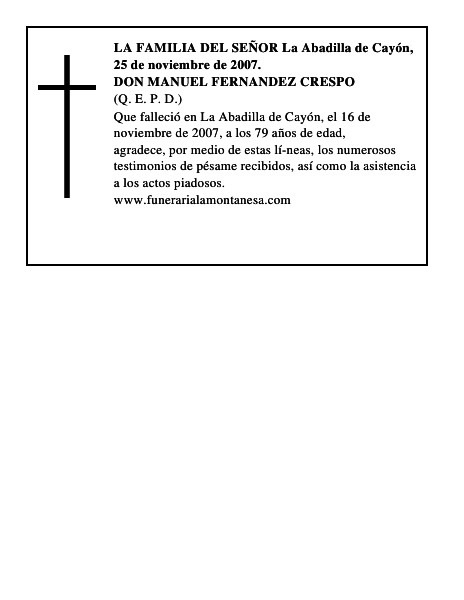 DON MANUEL FERNANDEZ CRESPO