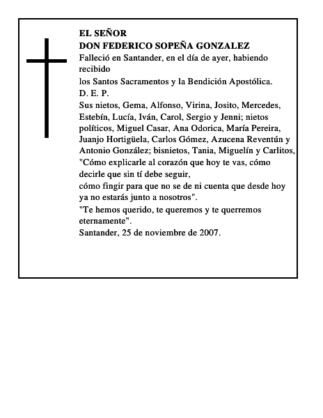 DON FEDERICO SOPEÑA GONZALEZ