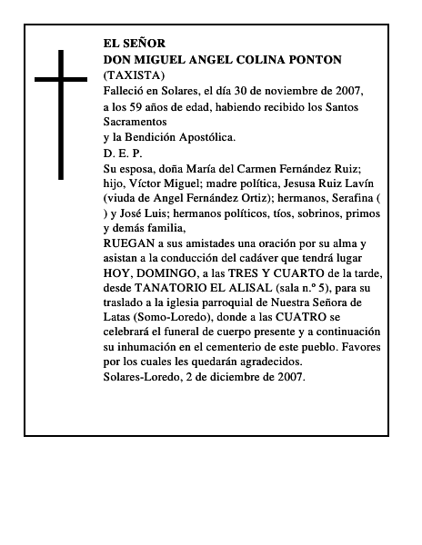 DON MIGUEL ANGEL COLINA PONTON