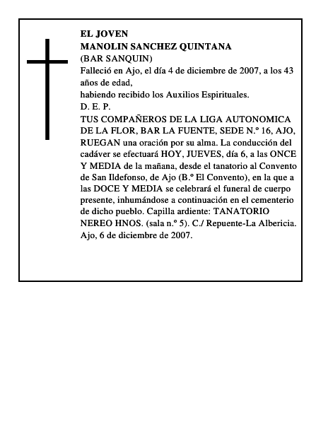 MANOLIN SANCHEZ QUINTANA