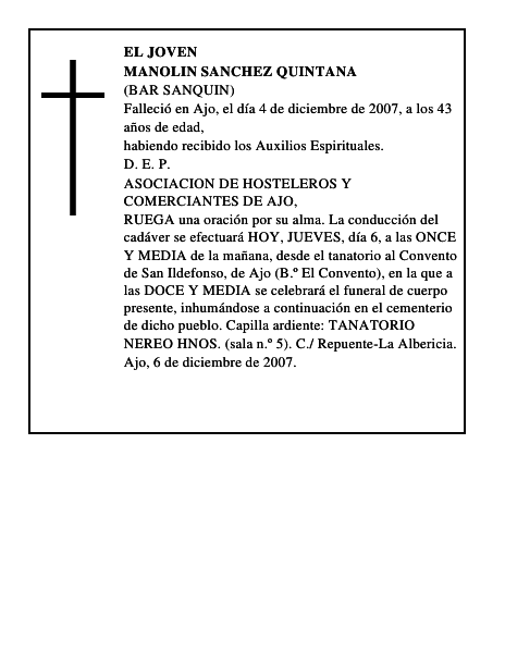 MANOLIN SANCHEZ QUINTANA