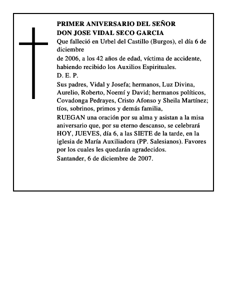 DON JOSE VIDAL SECO GARCIA