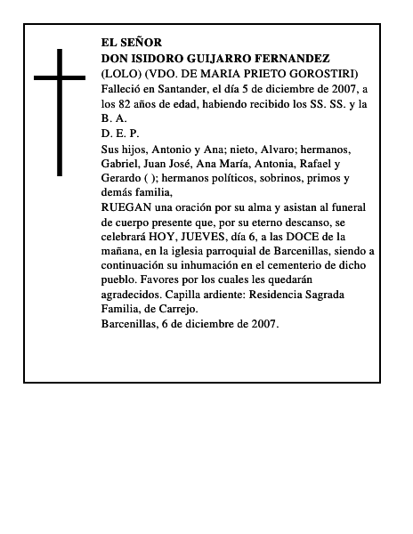 DON ISIDORO GUIJARRO FERNANDEZ