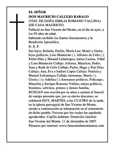 DON MAURICIO CALLEJO RABAGO