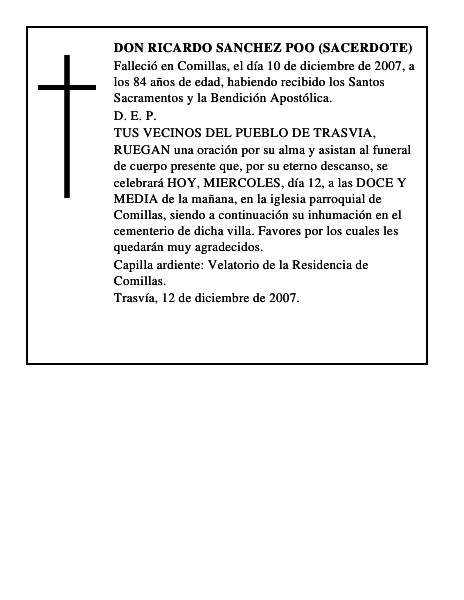 DON RICARDO SANCHEZ POO (SACERDOTE)