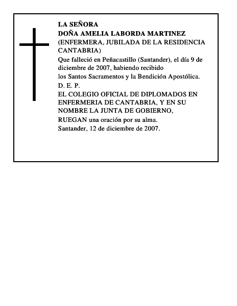 DOÑA AMELIA LABORDA MARTINEZ