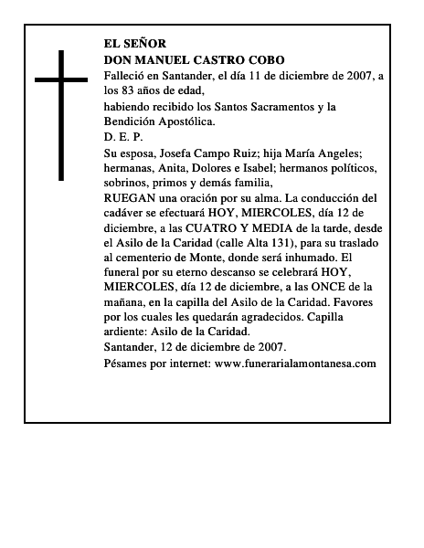 DON MANUEL CASTRO COBO