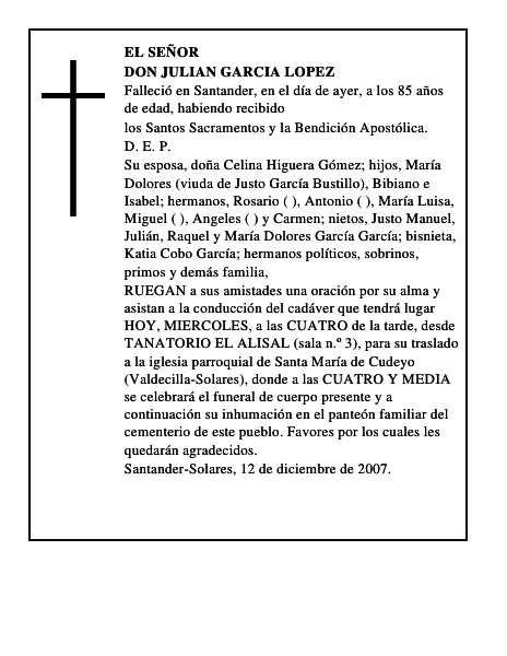DON JULIAN GARCIA LOPEZ