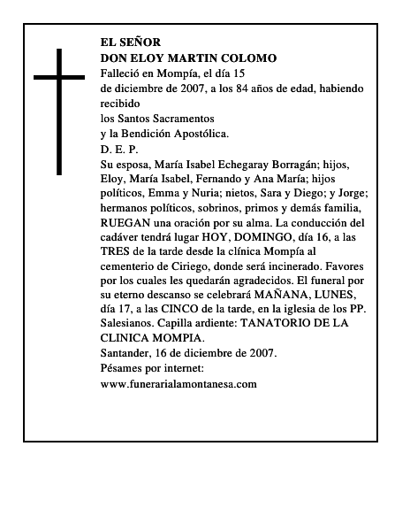 DON ELOY MARTIN COLOMO