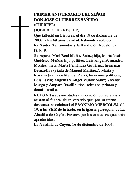 DON JOSE GUTIERREZ SAÑUDO
