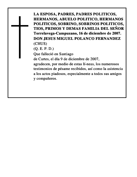 DON JESUS MIGUEL POLANCO FERNANDEZ
