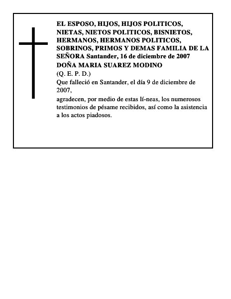 DOÑA MARIA SUAREZ MODINO