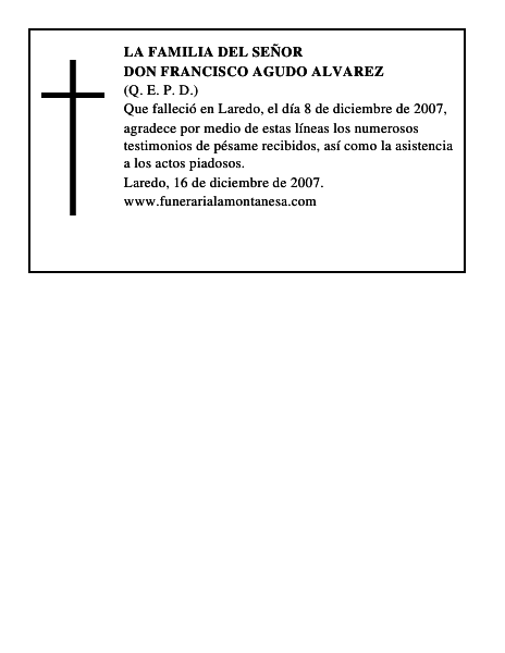 DON FRANCISCO AGUDO ALVAREZ