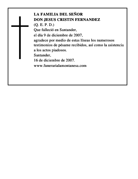 DON JESUS CRISTIN FERNANDEZ