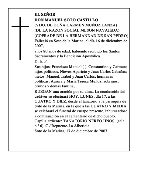 DON MANUEL SOTO CASTILLO