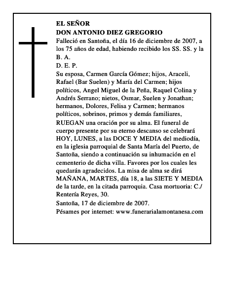 DON ANTONIO DIEZ GREGORIO