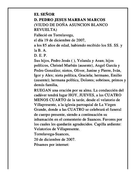 D. PEDRO JESUS MARBAN MARCOS