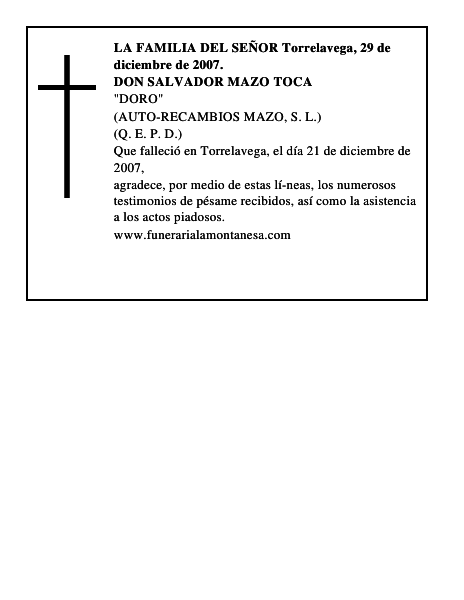 DON SALVADOR MAZO TOCA