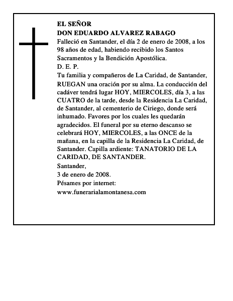 DON EDUARDO ALVAREZ RABAGO