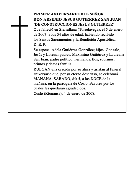 DON ARSENIO JESUS GUTIERREZ SAN JUAN