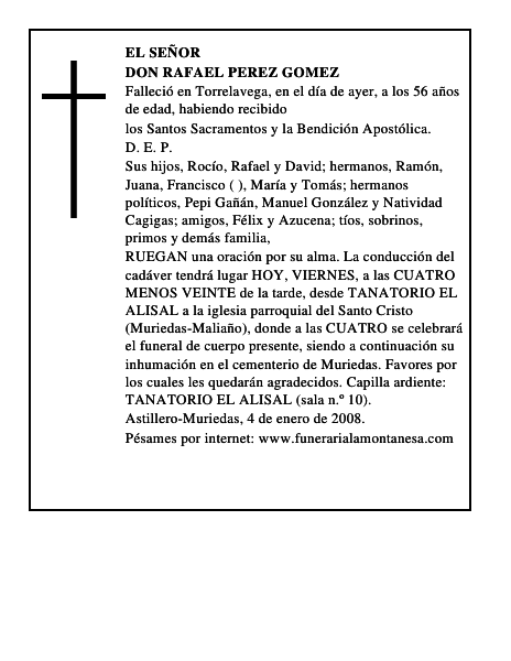 DON RAFAEL PEREZ GOMEZ