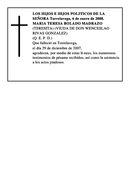 MARIA TERESA BOLADO MADRAZO