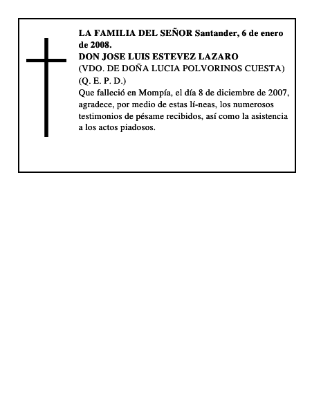 DON JOSE LUIS ESTEVEZ LAZARO