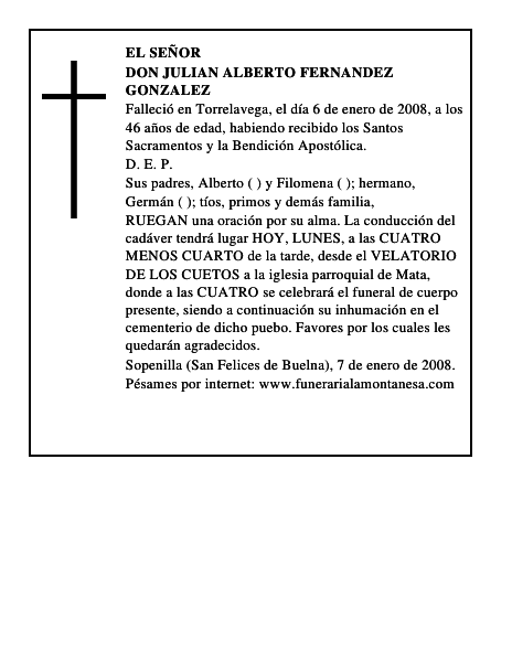 DON JULIAN ALBERTO FERNANDEZ GONZALEZ
