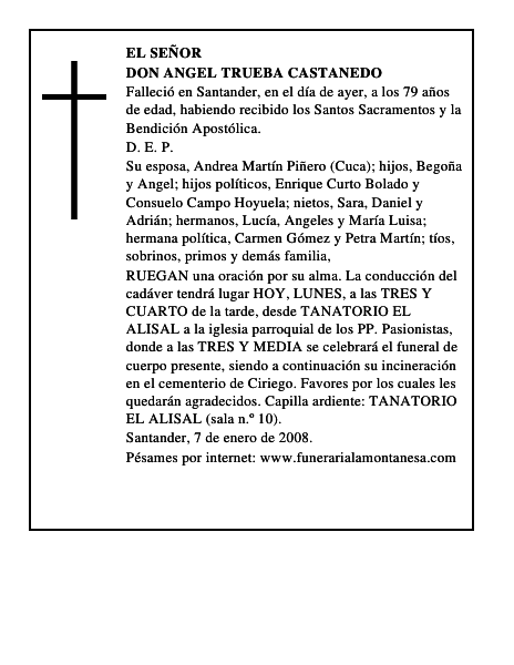 DON ANGEL TRUEBA CASTANEDO