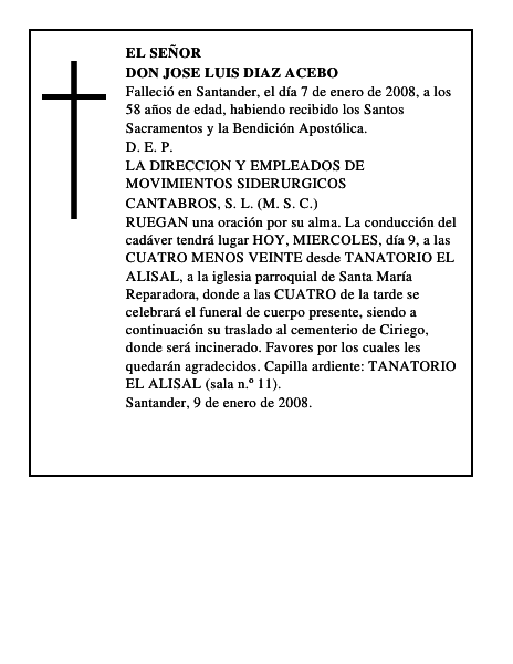 DON JOSE LUIS DIAZ ACEBO