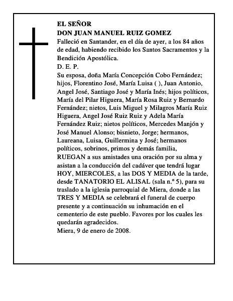 DON JUAN MANUEL RUIZ GOMEZ