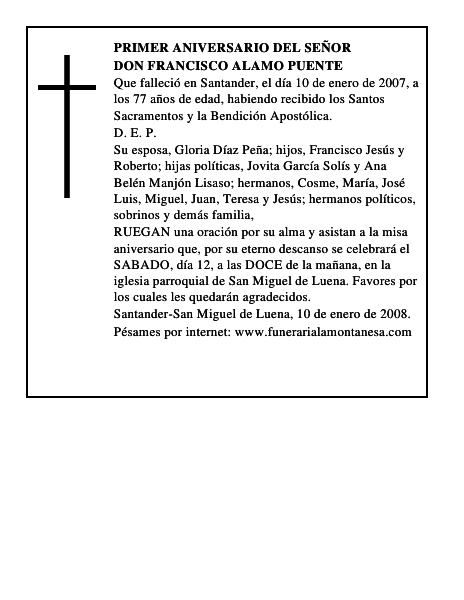 DON FRANCISCO ALAMO PUENTE