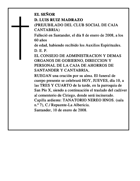 D. LUIS RUIZ MADRAZO