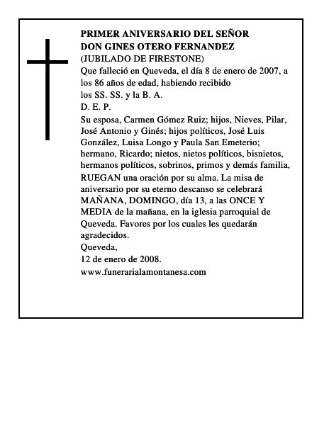 DON GINES OTERO FERNANDEZ