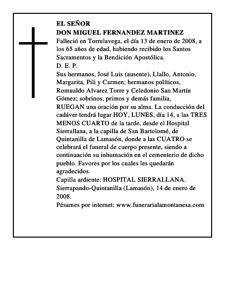 DON MIGUEL FERNANDEZ MARTINEZ