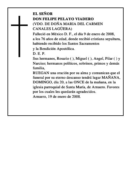 DON FELIPE PELAYO VIADERO
