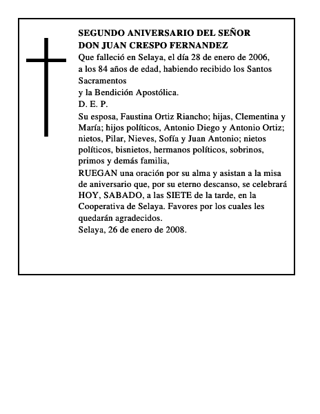DON JUAN CRESPO FERNANDEZ