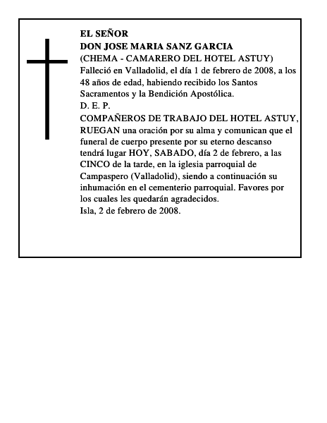 DON JOSE MARIA SANZ GARCIA