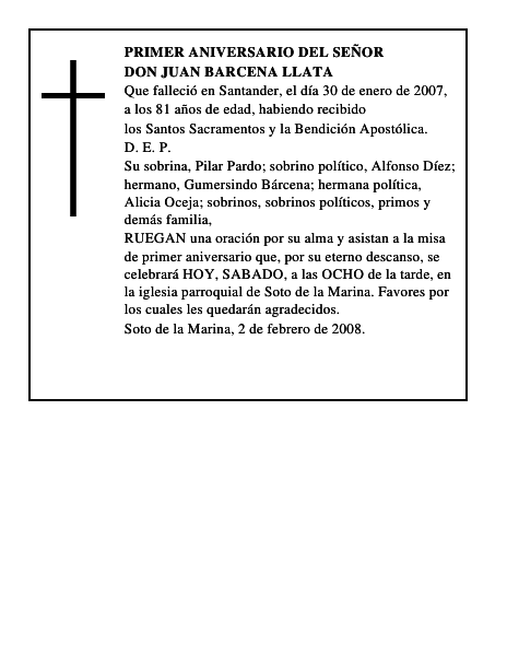 DON JUAN BARCENA LLATA