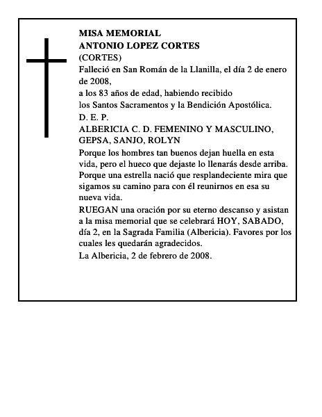 ANTONIO LOPEZ CORTES