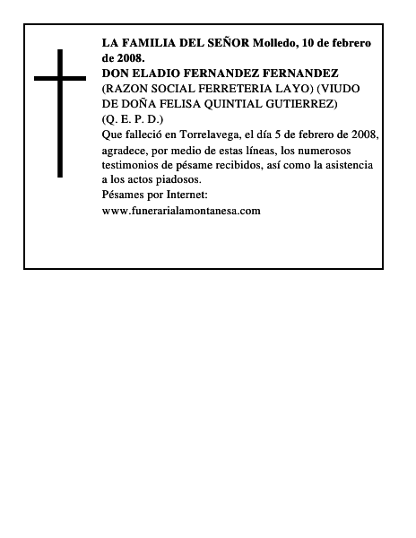 DON ELADIO FERNANDEZ FERNANDEZ