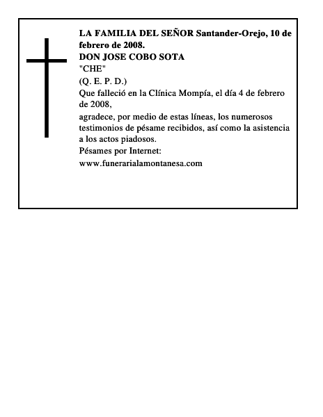 DON JOSE COBO SOTA