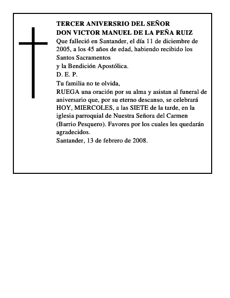 DON VICTOR MANUEL DE LA PEÑA RUIZ