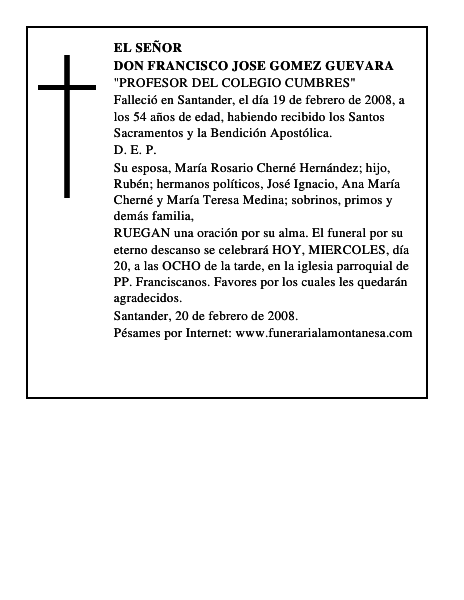 DON FRANCISCO JOSE GOMEZ GUEVARA