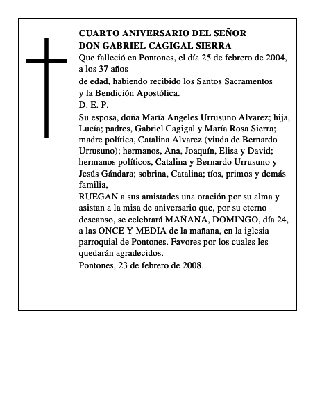 DON GABRIEL CAGIGAL SIERRA