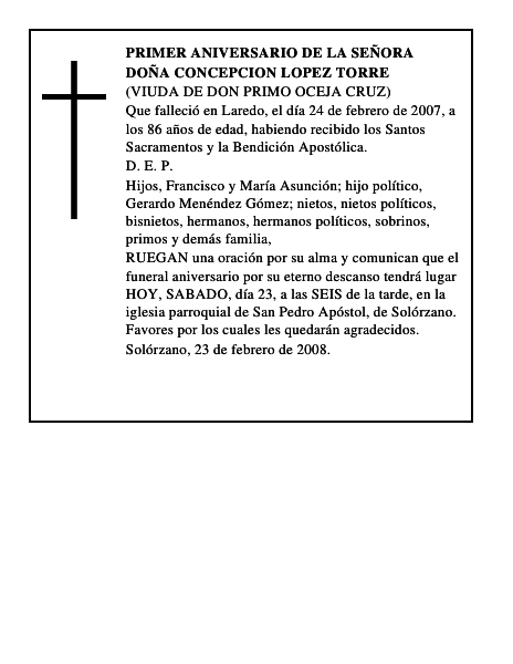 DOÑA CONCEPCION LOPEZ TORRE