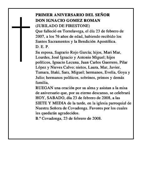 DON IGNACIO GOMEZ ROMAN